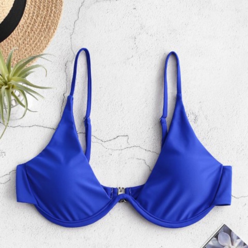 Cobalt Blue Matching Zaful Underwire Bikini Set